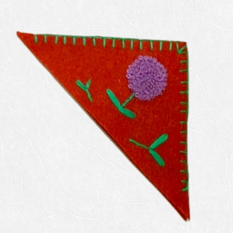 fabric corner bookmark, various designs 1, diverse and eye-catching patterns, durable felt fabric, meticulous hand embroidery technique