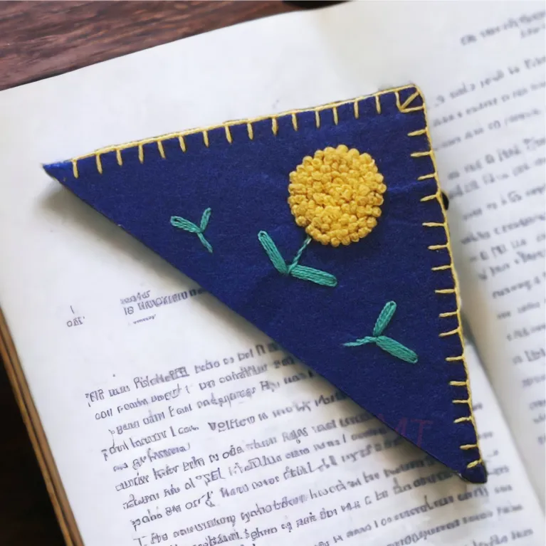 fabric corner bookmark, various designs 1, diverse and eye-catching patterns, durable felt fabric, meticulous hand embroidery technique