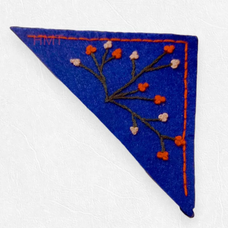 fabric corner bookmark, various designs 1, diverse and eye-catching patterns, durable felt fabric, meticulous hand embroidery technique