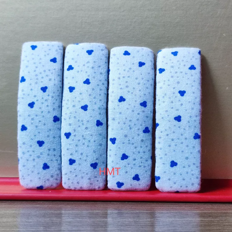 kẹp tóc vuông bọc vải nhiều mẫu, phong cách vintage, màu sắc rực rỡ, họa tiết đáng yêu, điểm nhấn cho trang phục hàng ngày