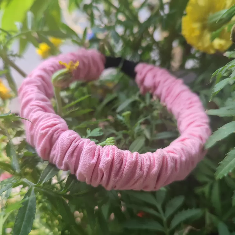 băng đô bọc vải nhún bản 2cm, đường may tỉ mỉ và chắc chắn, màu sắc ngọt ngào, thiết kế tối giản,  phụ kiện tóc handmade
