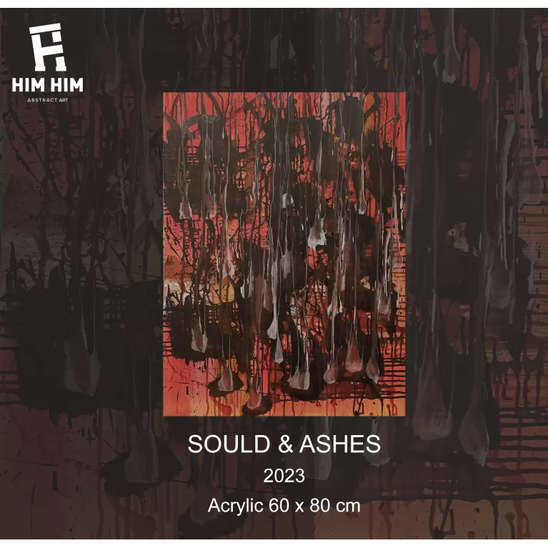 soul & ashes, tranh nghệ thuật trừu tượng vẽ tay, phong cách trừu tượng sắc sảo, mang đậm tính tâm linh, món quà độc đáo