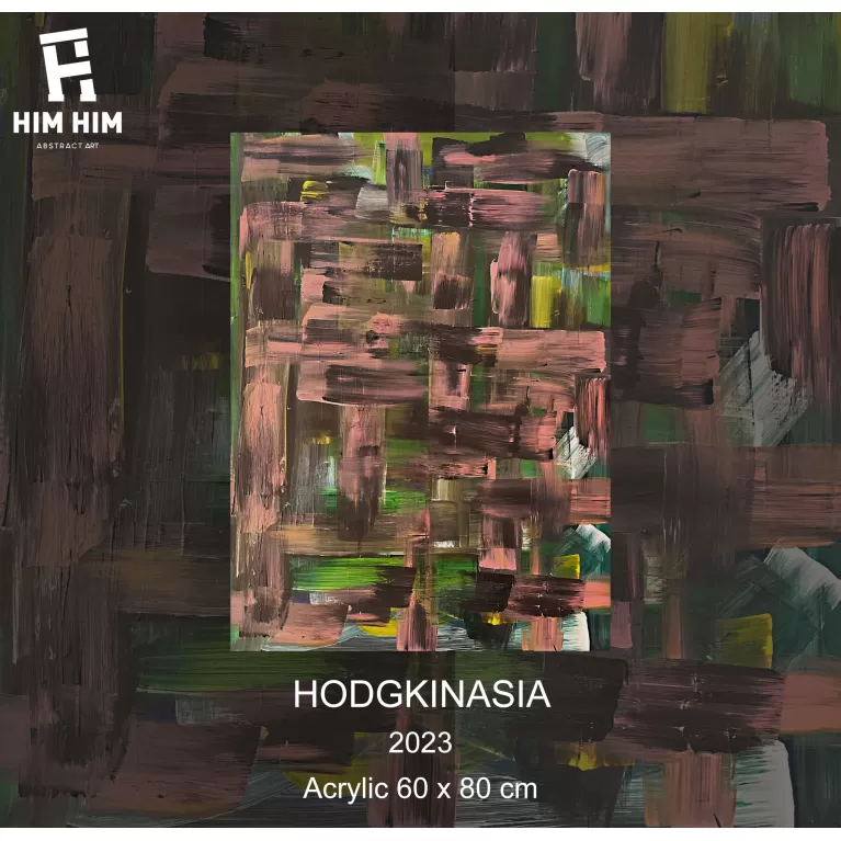 hodgkinasia, tranh nghệ thuật trừu tượng vẽ tay, màu sắc hài hòa và tinh tế, họa tiết hình khối, tranh nghệ thuật sâu sắc
