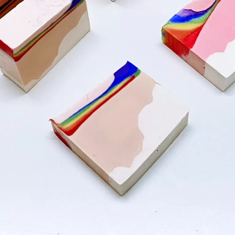 cloud and rainbow handmade soap (free a soap saver bag), handmade soap, skincare soap, bathing product, gift for girlfriends