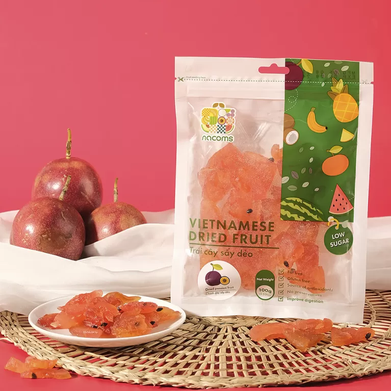 dried passion fruit, vitamin-rich dried fruit, sweet and sour snack, soft dried fruit, good for digestion