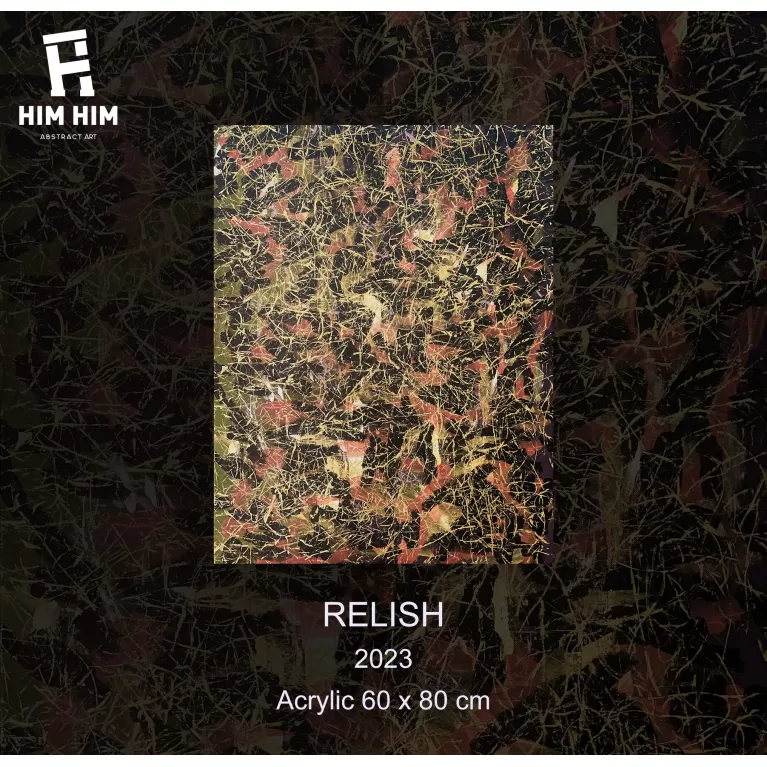 relish, tranh nghệ thuật trừu tượng vẽ tay, bức tranh nghệ thuật về cuộc sống, phong cách trừu tượng, tranh vẽ tay trang trí