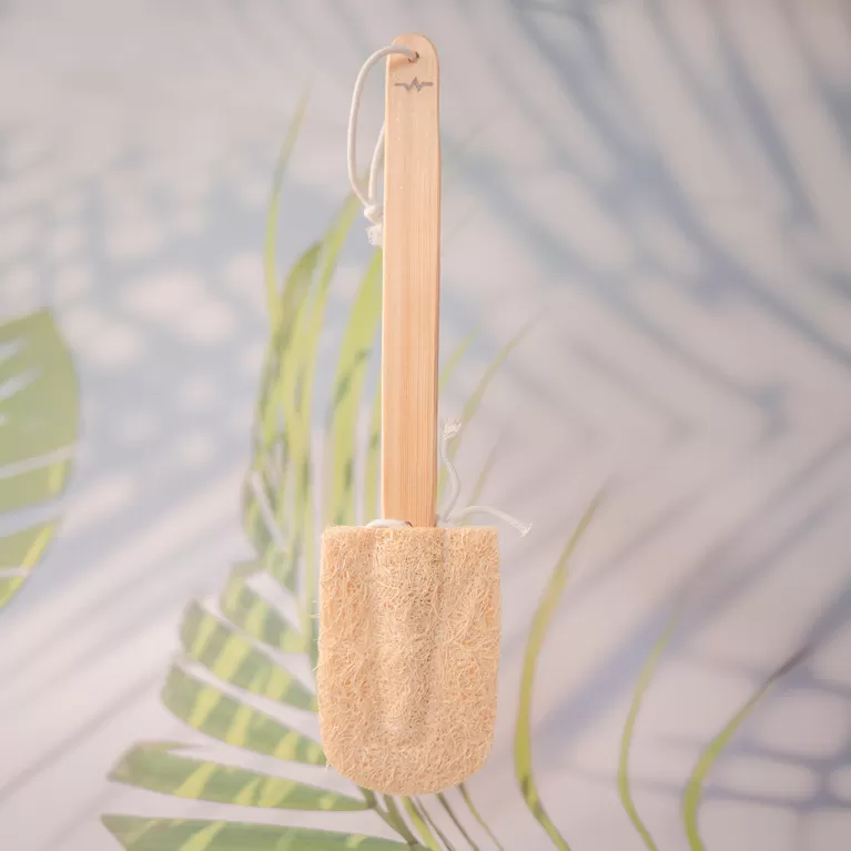 cọ rửa ly xơ mướp 2 cánh, vệ sinh ly dễ dàng, dễ len lõi vào các ngóc ngách, tiện dụng và đa năng, dễ dàng phân huỷ, thân thiện môi trường