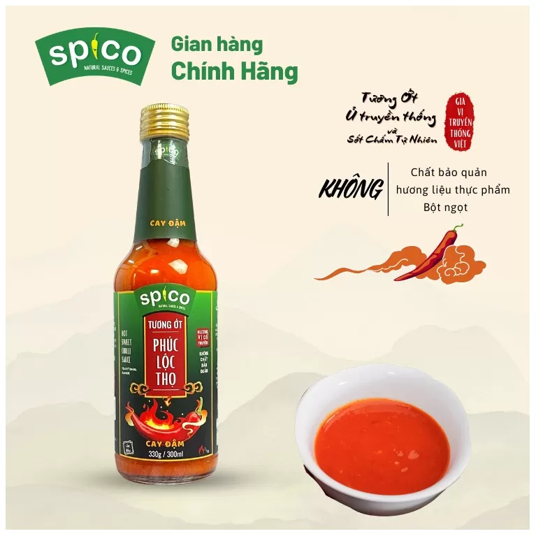 Tương Ớt Phúc Lộc Thọ Truyền Thống, Vị Cay Đậm, SPICO, chus