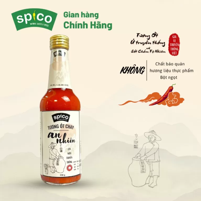 Tương Ớt Chay An Nhiên Không Tỏi, SPICO, chus