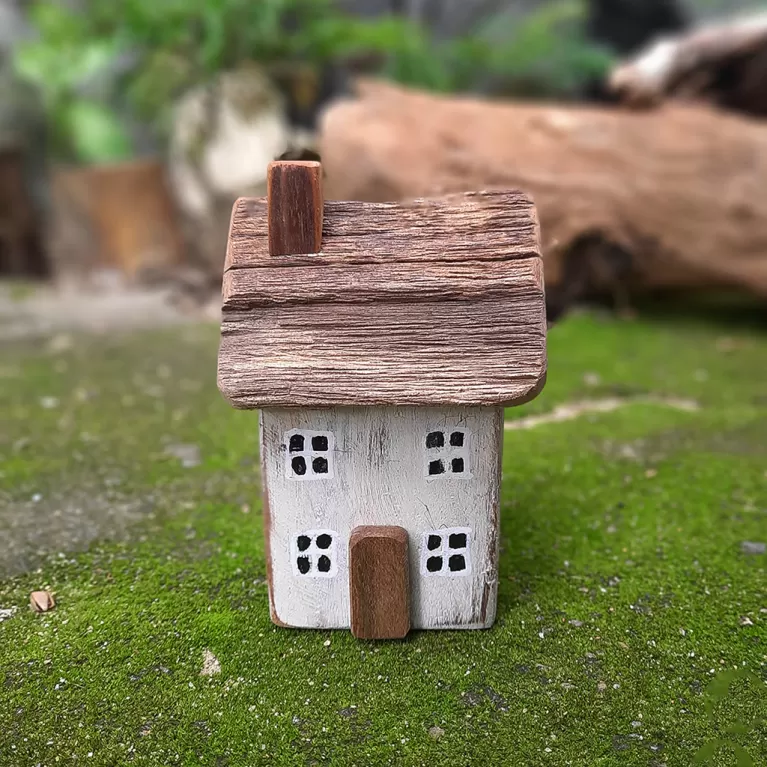 mô hình ngôi nhà nhỏ bằng gỗ lũa ven biển, mã ng-0106, phụ kiện trang trí mini, phụ kiện trang trí thủ công bằng gỗ