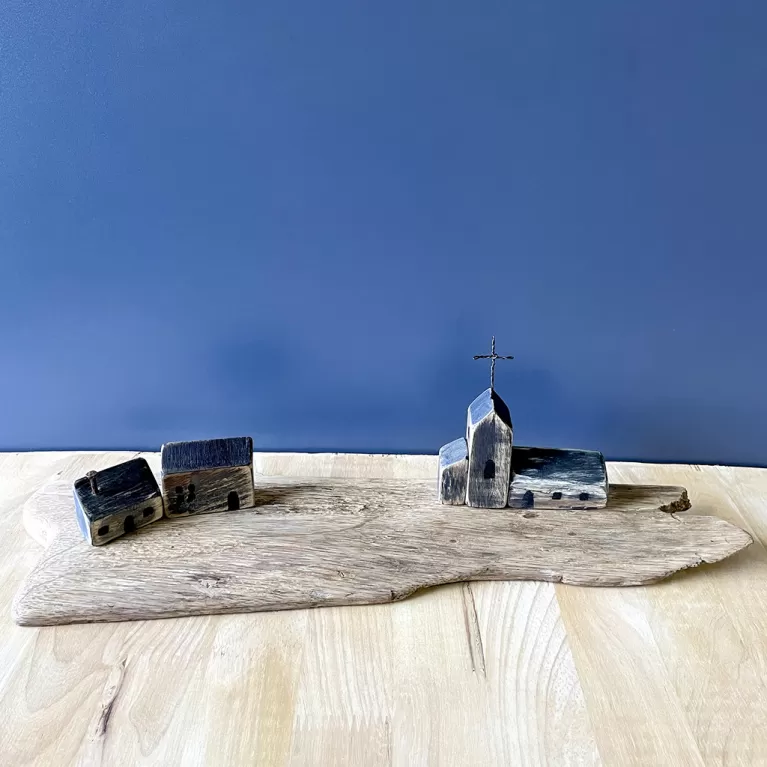 driftwood church miniature, nt-0004, handmade crafting accessories, durable, good termite resistance, rustic and simple style