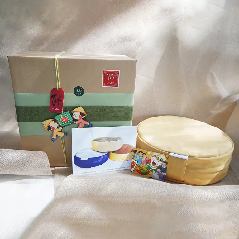 inner peace gift box for tet, tet gift box for clients, lunar new year gifts, meaningful tet gift set, corporate tet gifts