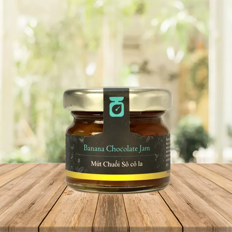 chocolate banana jam - la petite epicerie saigon, nutritious jam, spread for toasted bread, sweet pastry decoration