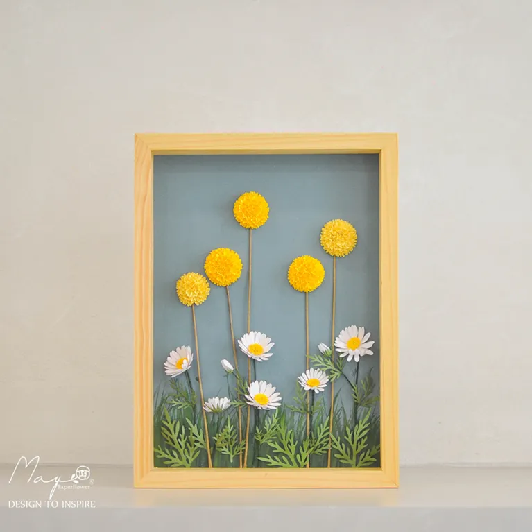 Wild Flower Handmade Paper Flower Painting, Maypaperflower - Chus