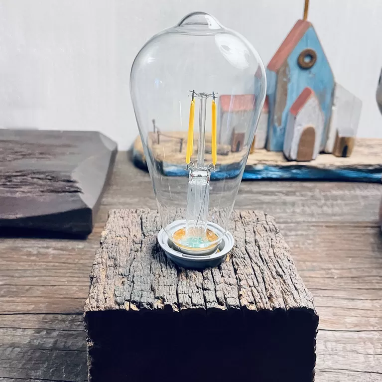đèn trang trí bằng gỗ, đèn gỗ lũa vintage, mã la-1013- p decor, đèn gỗ handmade, ánh sáng vàng, phụ kiện trang trí phong cách vintage