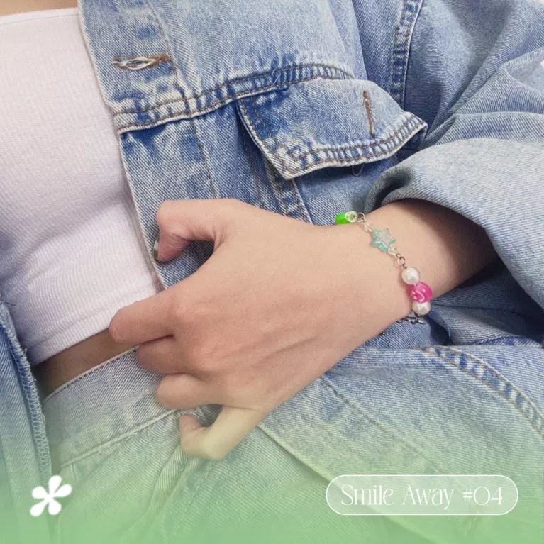 vòng tay hạt màu sắc đơn giản 04, bst smile away, thiết kế tinh nghịch và trẻ trung, quà handmade xinh xắn cho bạn gái