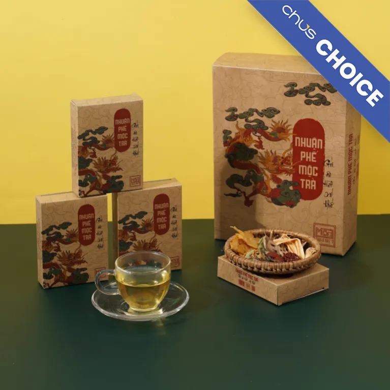 nhuận phế mộc trà, set 8 hộp, mộc truly huế, chus
