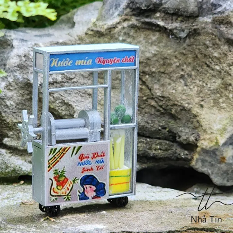 nam châm mô hình xe nước mía, bst little viet nam, nam châm độc đáo, tỉ mỉ và chi tiết, đậm chất việt, đồ trang trí thủ công