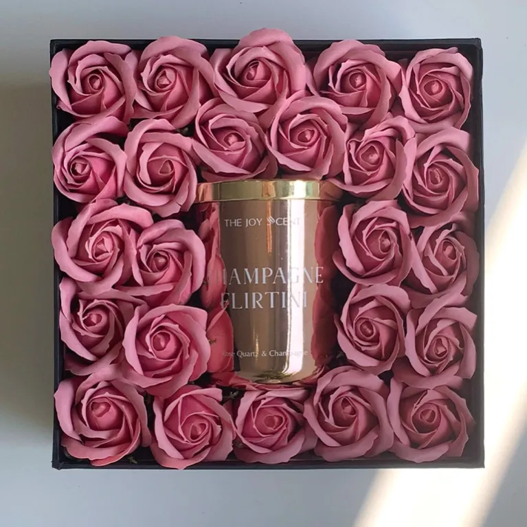 Hộp Quà French Rose, Quà Tặng Mùi Hương, Quà Tặng Lãng Mạn, Quà Tặng Sang Trọng, Quà Tặng Nến Thơm