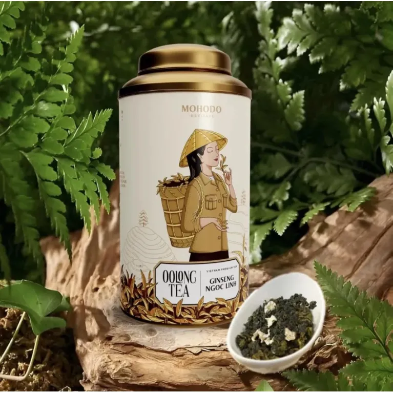 Premium Ngọc Linh Ginseng Oolong Tea, 100Gr, Finest Vietnamese Oolong Tea, Healthy And Refreshing Beverage, Exquisite Packaging, Tea Gift, Gift Ideas