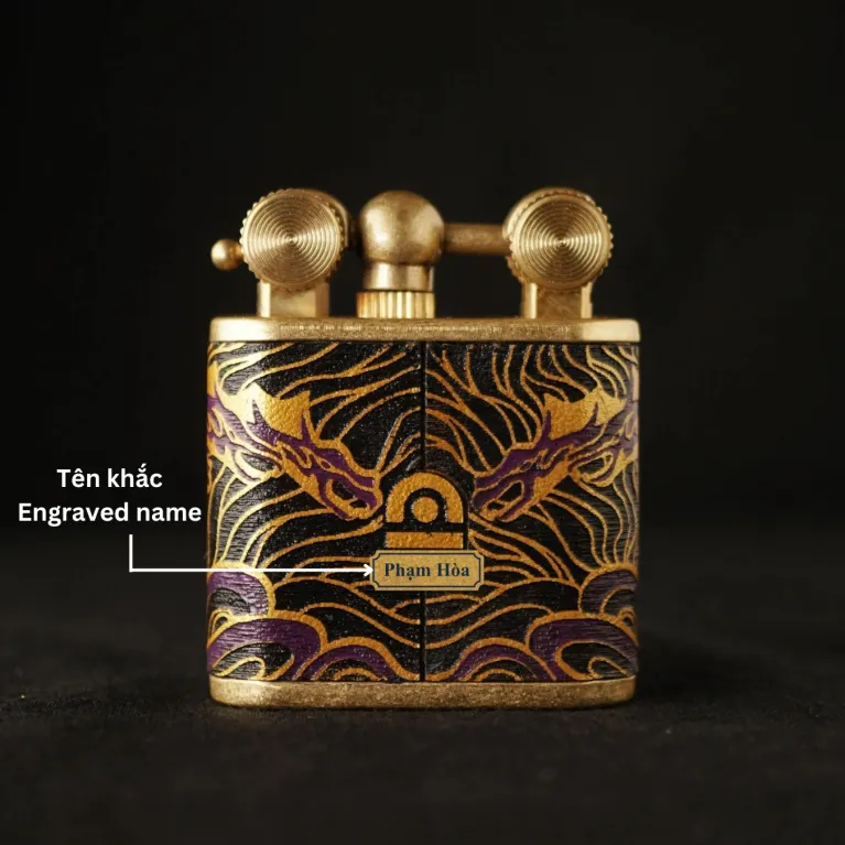 Hydra Hand-Drawn Leather Lighter, Water Elements, Greek Mythology, Handmade Lighters, Unique Gifts, Gifts For Him