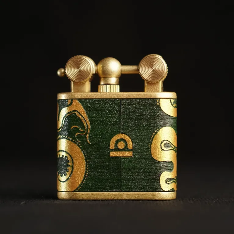 The Classic Green Hand-Drawn Leather Lighter - Ly Dynasty Dragon Art is the perfect choice for those seeking a distinctive and culturally rich accessory.  Featuring the iconic Ly Dynasty dragon, this lighter embodies both the pride and power of the Vietna