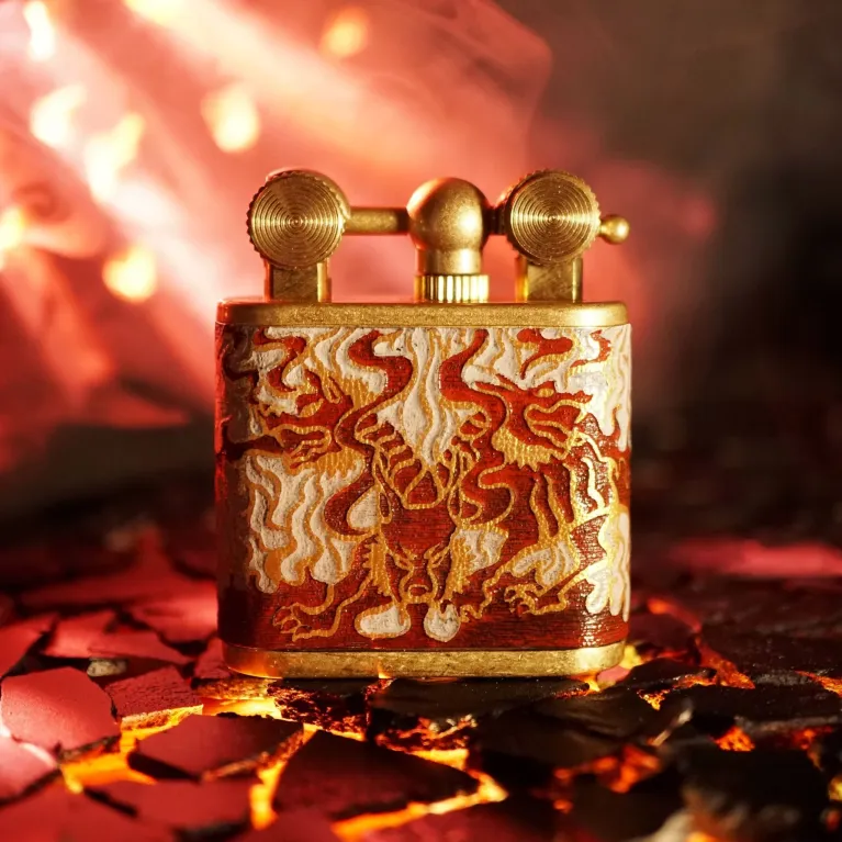 Cerberus Hand-Drawn Leather Light, Fire Elements, Greek Mythology, Artistic Lighter, Unique Gifts, Gifts For Him