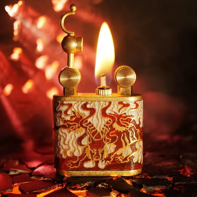 Cerberus Hand-Drawn Leather Light, Fire Elements, Greek Mythology, Artistic Lighter, Unique Gifts, Gifts For Him