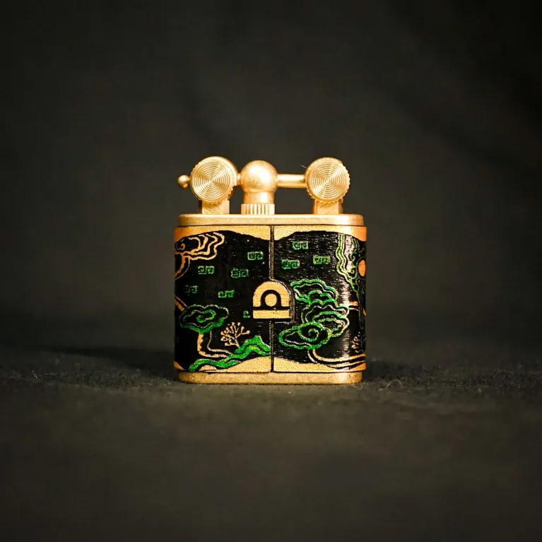 Monkey Admiring The View Hand-Drawn Leather Lighter,  Personalized Engraved Lighters, A Symbol Sharpness And Insight, 12 Chinese Zodiacs, Personalized Gifts