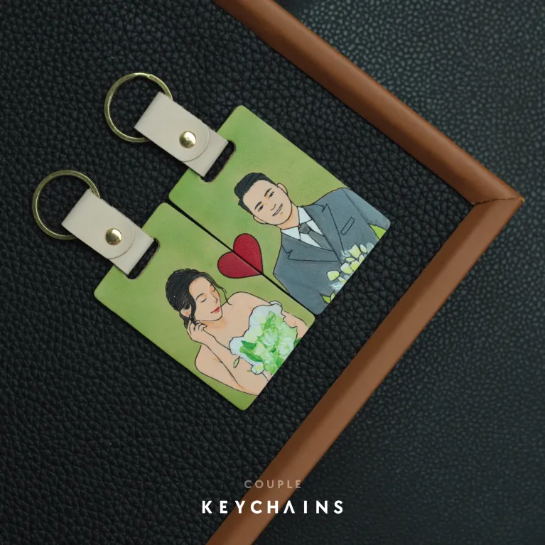 Hand-Drawn Leather Keychain, Custom Designs, Personalized Name Engraving, Premium Leather Keychains, Unique Gifts