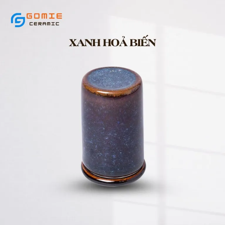 Lọ Đựng Tăm Gốm Sứ Men Hỏa Biến, Tác Phẩm Nghệ Thuật Trên Bàn Tiệc, Gốm Bát Tràng, Ống Tăm, Lọ Tăm, Gốm Sứ Cao Cấp, Gốm Gia Dụng, Quà Tặng Độc Đáo