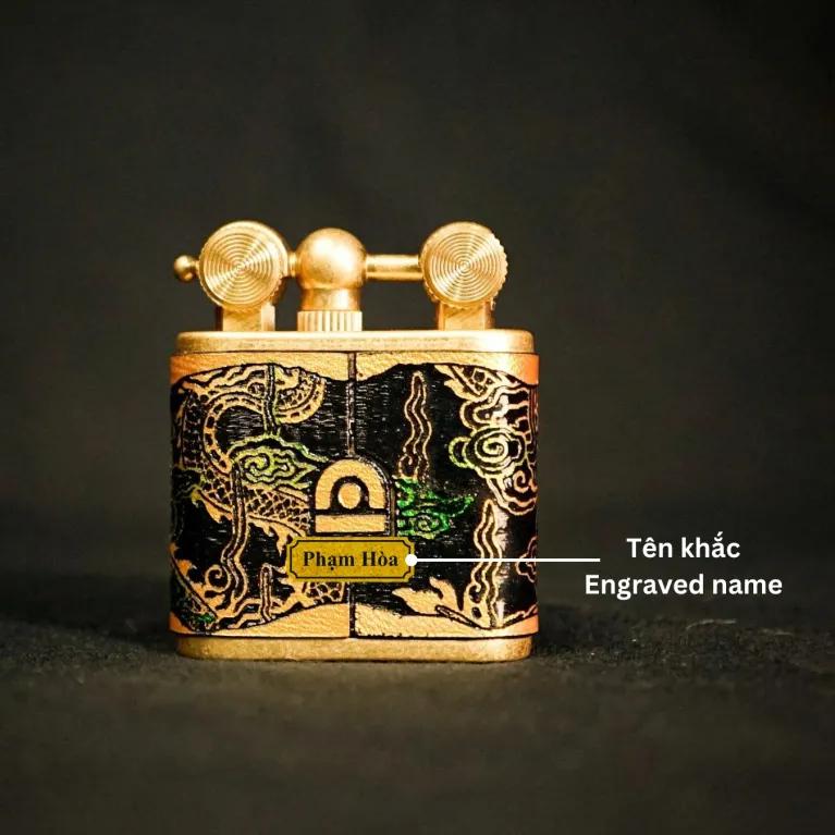 Nine Heavens Dragon Hand-Drawn Leather Lighter, Personalized Engraved Lighters, A Royal Essence, Handmade Lighters, Personalized Gifts