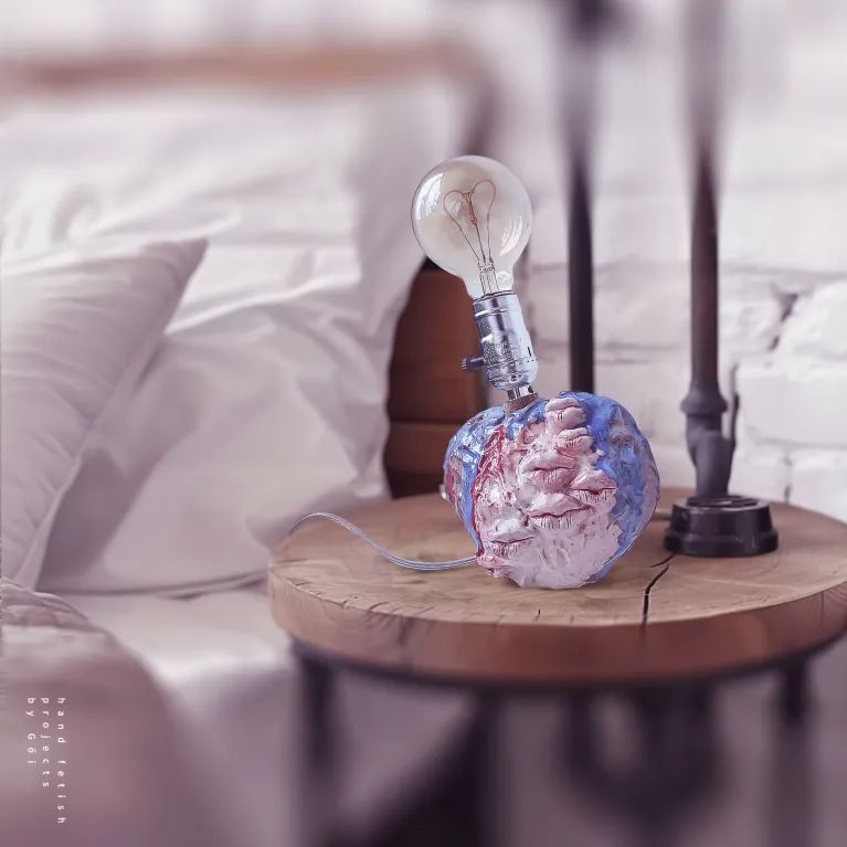 "Love Overload" Ceramic Decorative Lamp, A Profound Love Message, "Love Potion" Collection, Unique Handmade Ceramic Lamp, Abstract Art, Unique Gifts