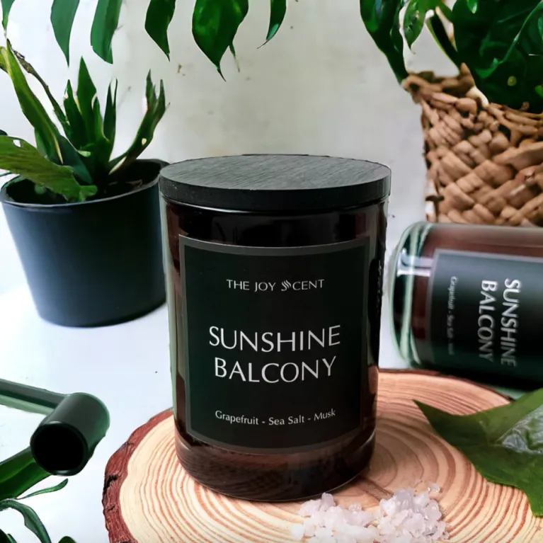 Nến thơm Sunshine Balcony, Trở Về Những Ngày Hè Tươi Trẻ, Nến Thơm Cao Cấp, Nến Thơm Sang Trọng, Lọ Thủy Tinh Sang Trọng, Hộp Đựng Cao Cấp, Quà Tặng Tinh Tế