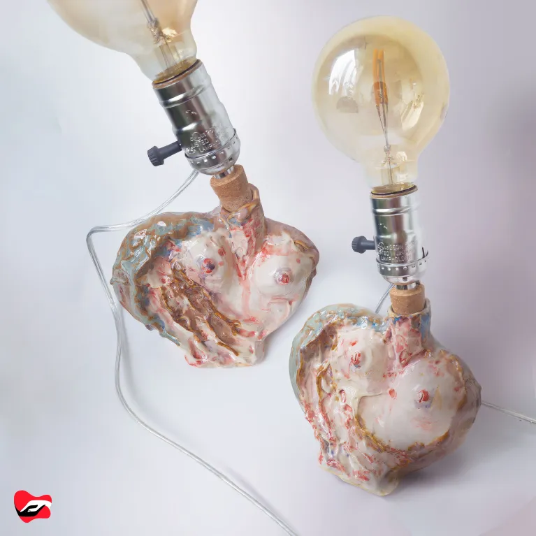 Đèn Gốm "Yêu Thân Cho Yên Thân", Trở Về Yêu Thương Chính Mình, Bộ Sưu Tập “Tình Dược”, Đèn Gốm Thủ Công Độc Đáo, Trừu Tượng, Quà Tặng Độc Đáo