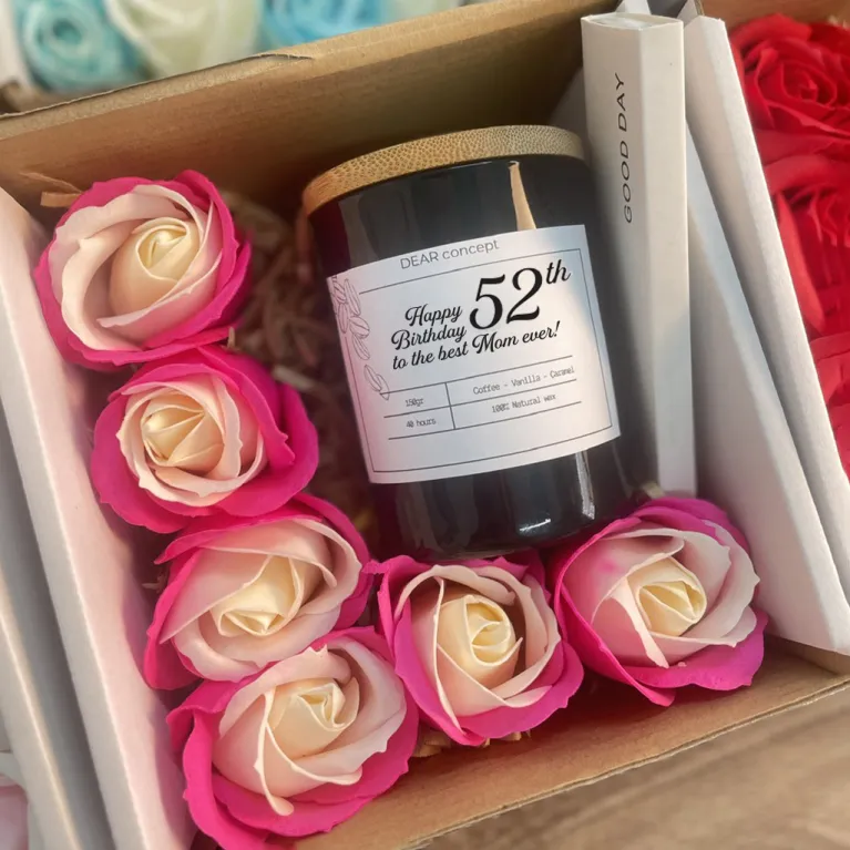 50th birthday gifts, handmade candles, CHUS, personalized gifts