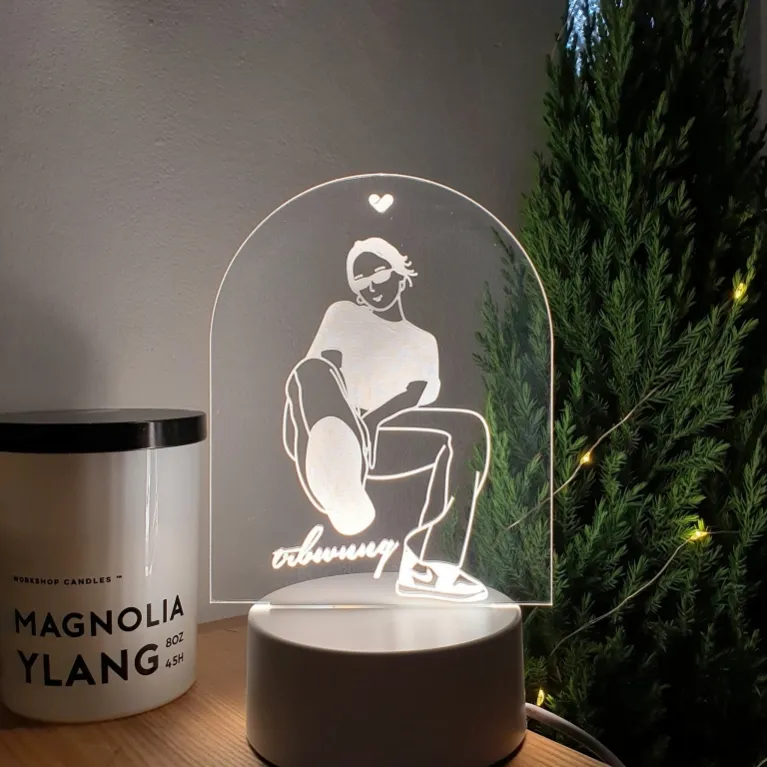 đèn ngủ làm theo yêu cầu, ánh sáng dễ chịu, tuỳ chỉnh theo sở thích, thiết kế tối giản, trang trí phòng ngủ, sản phẩm thủ công