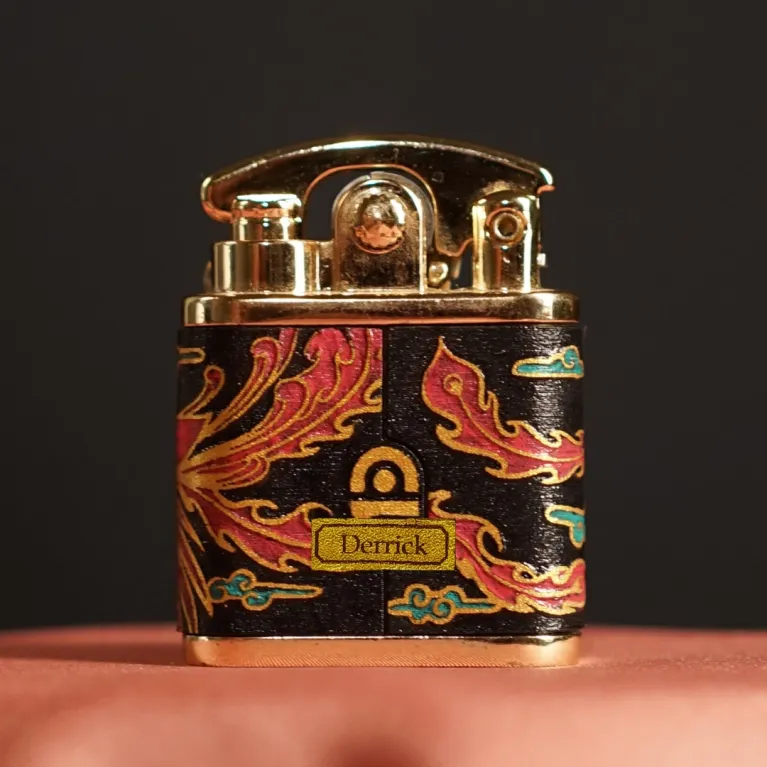 "Phoenix" Hand-Drawn Leather Lighter, Personalized Engraved Lighters, Talent And Beauty Collection, Art Lighters, Unique Gifts, Personalized Gifts