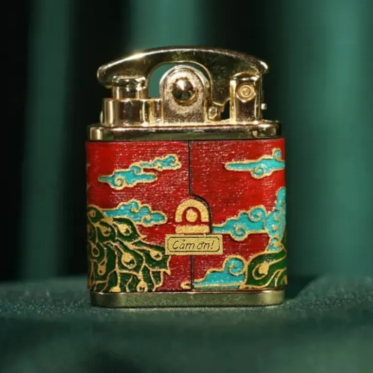 "Peacock" Hand-Drawn Leather Lighter, Personalized Engraved Lighters, Talent And Beauty Collection, Handmade Lighter, Accessories, Personalized Gifts