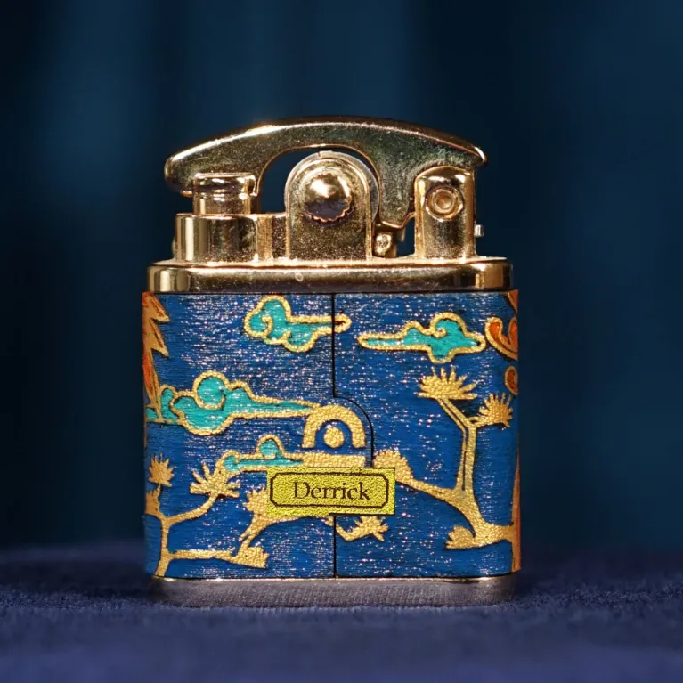 "Crane" Hand-Drawn Leather Lighter, Personalized Engraved Lighters, Talent And Beauty Collection, Art Lighters, Accessories, Personalized Gifts