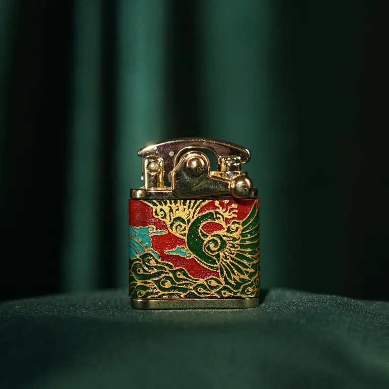 "Peacock" Hand-Drawn Leather Lighter, Personalized Engraved Lighters, Talent And Beauty Collection, Handmade Lighter, Accessories, Personalized Gifts