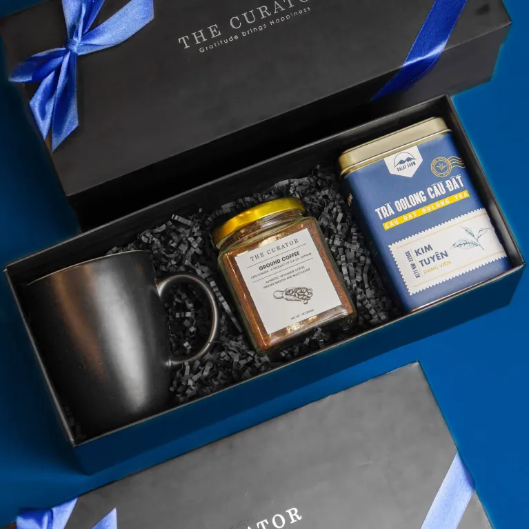 "A Perfect Day" Gift Box, An Elegant Choice For Him, Oolong Tea, Premium Coffee, Ceramic Cup, Elegant Gift Box, Gifts for Men, Birthday Gifts