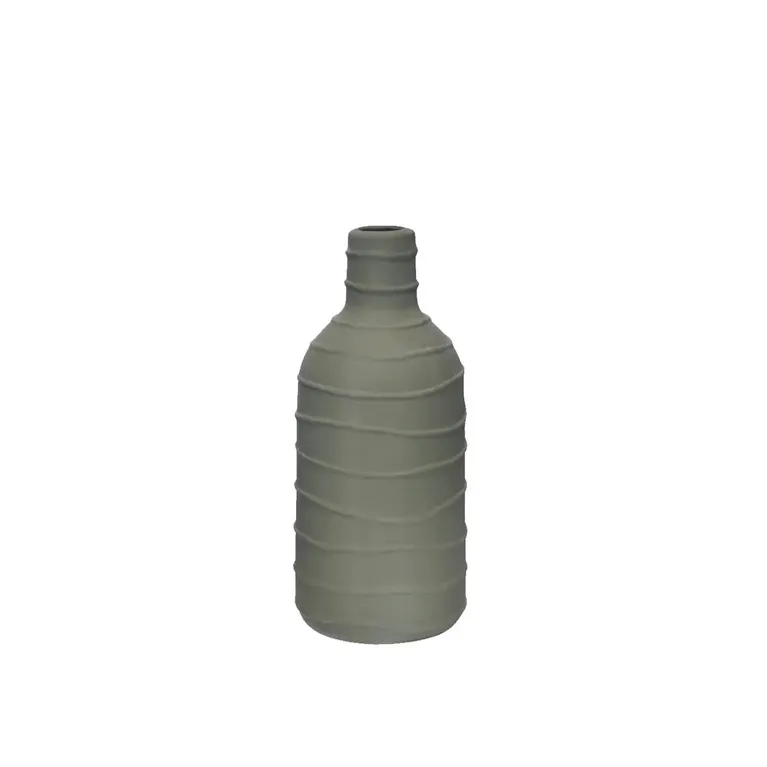 Bình Men Nhám "Quandoi" Màu Xanh Khaki, Điểm Nhấn Cổ Điển Cho Không Gian, Gốm Tân Vạn Cao Cấp, Bình Gốm Nghệ Thuật, Bình Hoa Trừu Tương, Quà Tân Gia