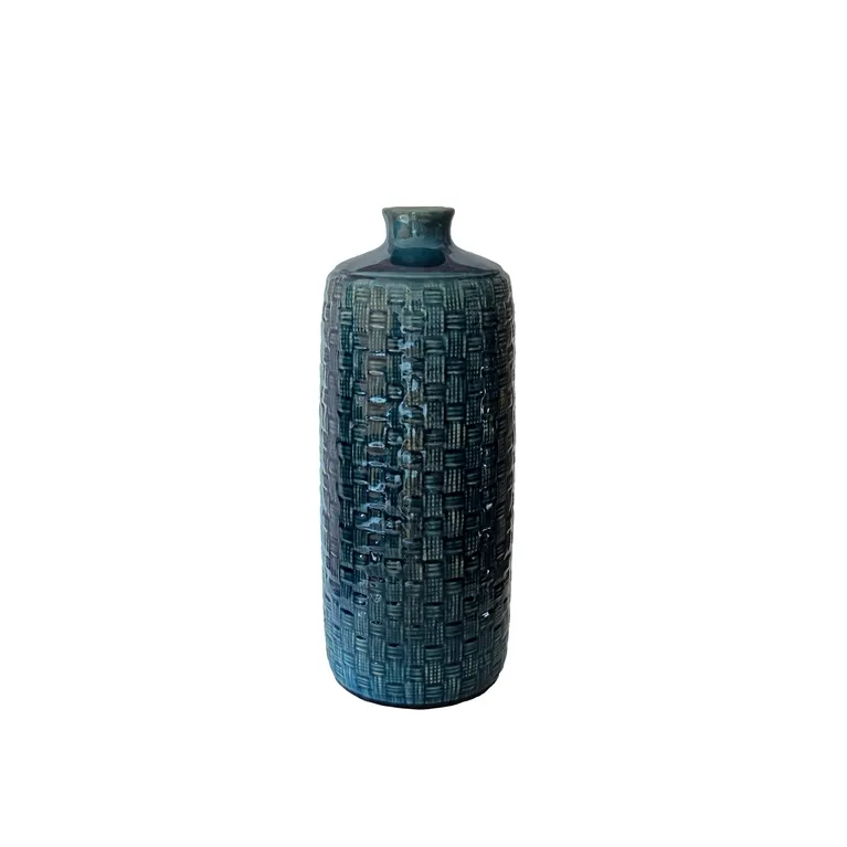 "Indigo" Craquelure Glaze Ceramic Vase, Mysterious And Enchanting Indigo, Flower Vase, Abstract Vase, Art Vase, Tan Van Ceramics, Housewarming Gift