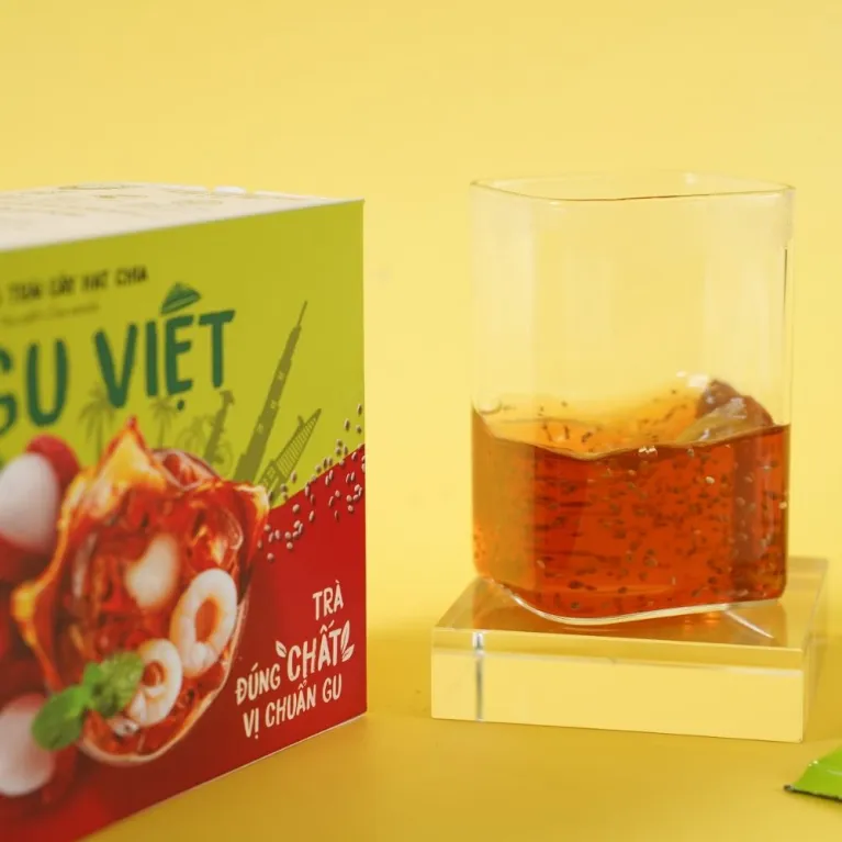 Lychee-Flavored Instant Tea With Chia Seeds - Just Viet | Chus