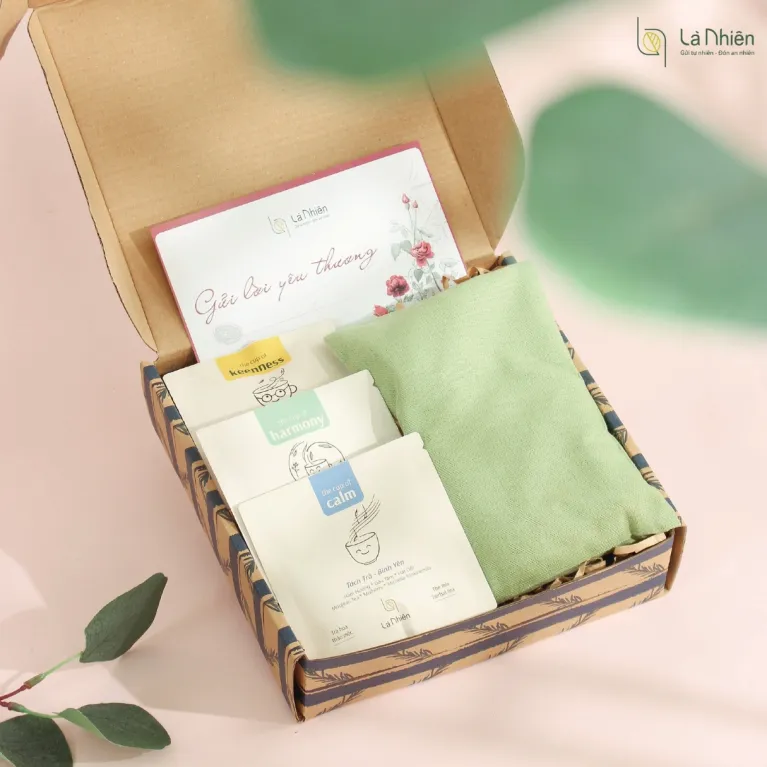 Breath Of Fresh Air Gift Set, Custom Herbal Heat Pack, Authentic Vietnamese Herbal Tea, Unique Gifts, Personalized Gifts For Her