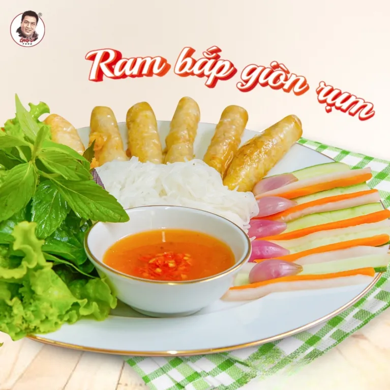 Chả Ram Bắp Ông Ù 250G, Món Ăn Dân Dã Đặc Sắc, Chay Mặn Đều Dùng Được, Chả Giò Chay, Ram Chiên Giòn, Món Ăn Kèm, Chế Biến Nhanh, Ẩm Thực Việt Nam