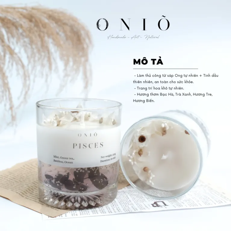 Nến Thơm Cung Hoàng Đạo Cốc Thuỷ Tinh, Nến Thơm Tinh Dầu Thiên Nhiên, Handmade, Quà Tặng Sinh Nhật Độc Đáo, Quà Tặng Nến Thơm, Quà Sinh Nhật Cho Nữ