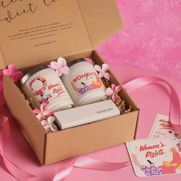 Glass Jar Candle Gift Set, "Women's Rights" Scented Candle Collection, Thoughtful Present For Any Woman, Meaningful Gift, Gifts For Her