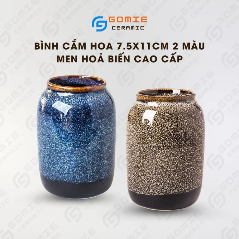 Bình Hoa Gốm Sứ Bát Tràng Men Hỏa Biến Kích Thước 7.5 x 11cm Giúp Tôn Vinh Vẻ Đẹp Mọi Loài Hoa Lý Tưởng Để Trang Trí Nội Thất Và Làm Quà Tân Gia